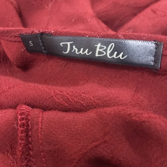 Tru Blu V-Neck Burgundy Maxi Dress, Small - Picture 9 of 9